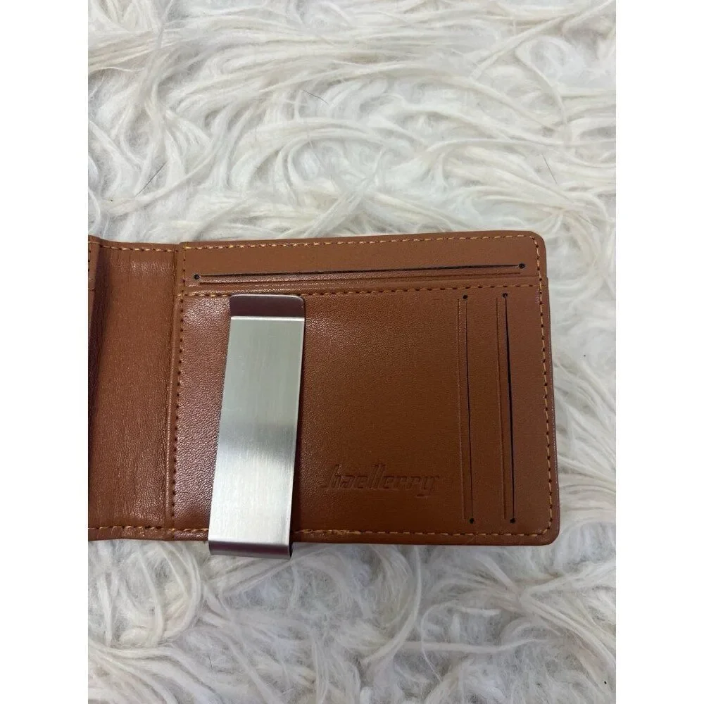 Baellerry Mens Slim Leather Wallet Money Clip AUSTIN RFID Blocking Bifold NWT